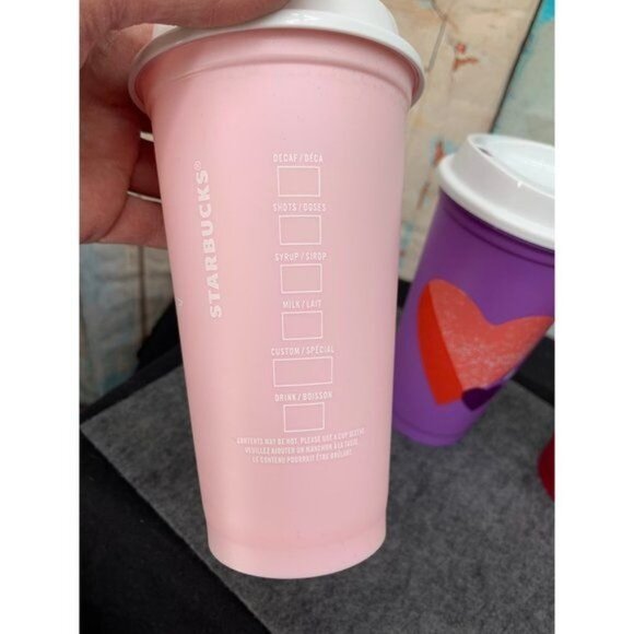 NIB Collectable Starbucks 2020 Valentines Re-useable Hot Cups (Set of 6) - Picture 8 of 14